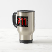 911" qui Ya allant appeler ?" Tasse de voyage (Devant gauche)