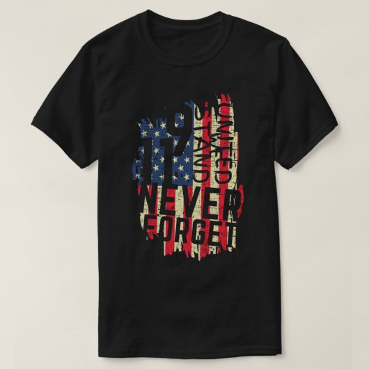 911 Slachtoffers Memorial vlag T-shirt (Design voorkant)