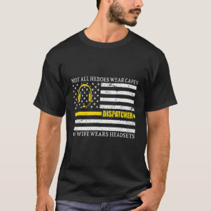 911 Verzend Mijn vrouw draagt hoofdtelefoon Thin G T-shirt