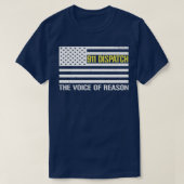911 Verzending van het Shirt met thin Gold Line Di (Design voorkant)