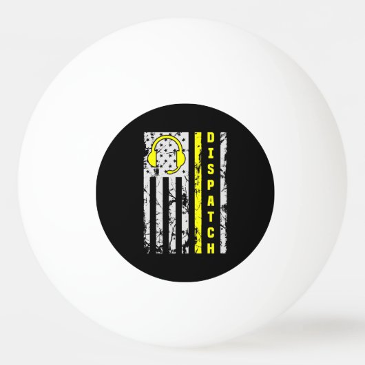 911 Verzendverlener Thin Gold Line Dispatcher Pingpongballen (Voorkant)