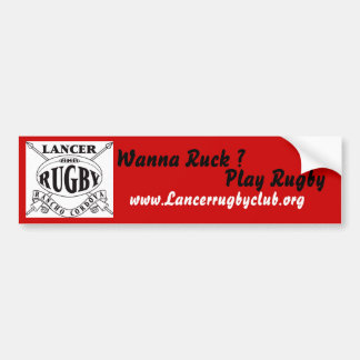 9163660565, www.Lancerrugbyclub.or... - Gepersonal Bumpersticker