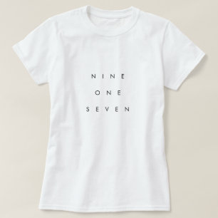 917 Code régional T-shirt