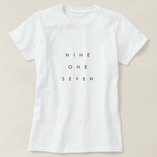 917 Code régional T-shirt (Design devant)