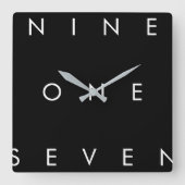 917 Netnummer Vierkante Klok (Voorkant)