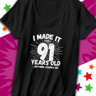 91 Jaar Oud Sarcastisch Meme Grappige 91e Verjaard T-shirt