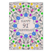 91e anniversaire Fleurs Abstraites (Devant)