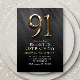 91e Invitation d'anniversaire