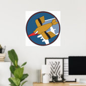 91ste Bombardment Group USAAF Clean Style Poster (Thuiskantoor)