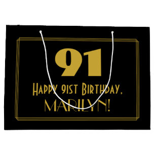 91ste verjaardag — Art Deco Geïnspireerde look  Groot Cadeauzakje