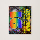 91ste verjaardag: Fun, kleurrijk gevuurwerk Legpuzzel (Verticaal)