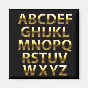 9204Gold-alfabet Magneet