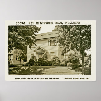 921 Ridgewood Road Ca. 1952 Poster