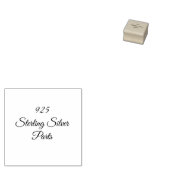 925 Sterling Silver Label Rubber Stamp Rubberstempel (Gestempeld)