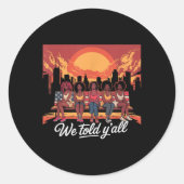 92% 92% zwarte vrouwen geschiedenis maand vertelde ronde sticker (Voorkant)