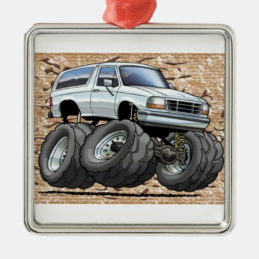 92-96 White Bronco Metalen Ornament (Voorkant)