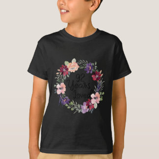92 Jaar Geliefde Bloemige 92e Verjaardag Vrouwen 9 T-shirt