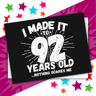 92 Jaar Oud Sarcastisch Meme Grappig 92e Verjaarda Briefkaart