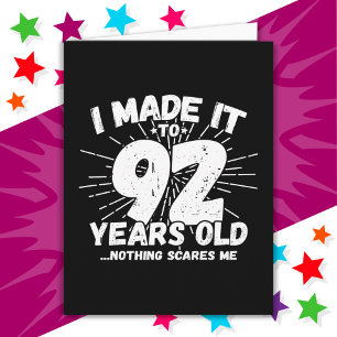 92 Jaar Oud Sarcastisch Meme Grappig 92e Verjaarda Kaart