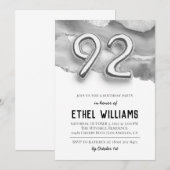 92e anniversaire de fête Invitation (Devant / Derrière)