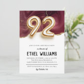 92e anniversaire de fête Invitation (Debout devant)