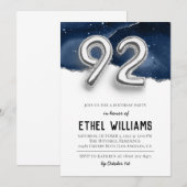 92e anniversaire de fête Invitation (Devant / Derrière)