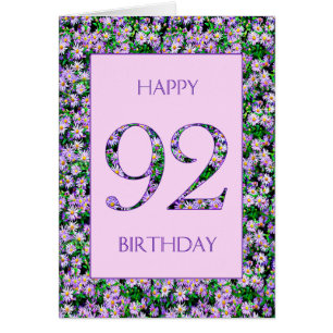 92e anniversaire de marguerites violettes