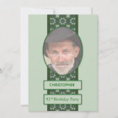 92e anniversaire Invitation de fête Ajouter une ph (Devant)