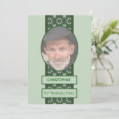 92e anniversaire Invitation de fête Ajouter une ph (Debout devant)