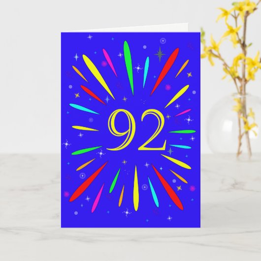 92e carte d'explosion d'anniversaire (Fleur jaune)