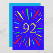 92e uitnodiging van de Birthday Party (Voorkant / Achterkant)