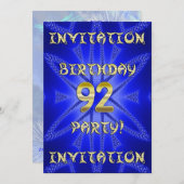 92e uitnodiging van de partij Birthday (Voorkant / Achterkant)