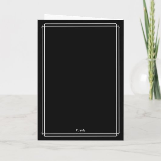 92e verjaardag: Art Deco Style # 92 en aangepaste  Kaart (Achterkant)
