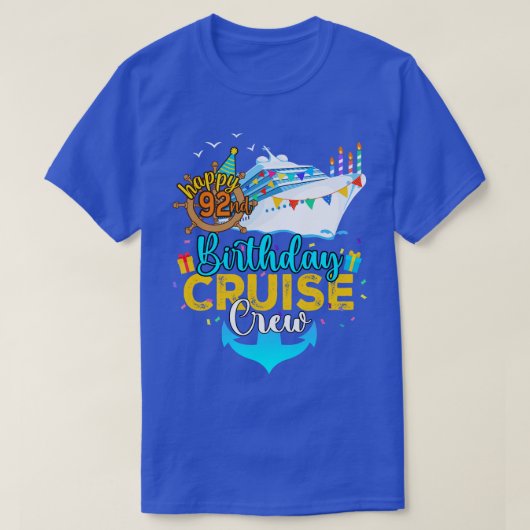 92e verjaardag Cruise Crew T-shirt (Design voorkant)