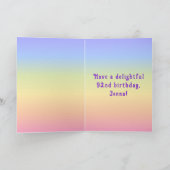 92e verjaardag — Fun Cake & Candles, w/ Eigen naam Kaart (Binnen)