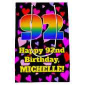 92e verjaardag: Het liefhebbende Kunstpatroon, Reg Medium Cadeauzakje (Achterkant)