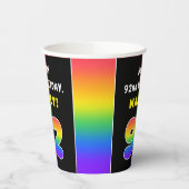 92e verjaardag: kleurrijke regenboog # 92, Naam va Papieren Bekers (Links)