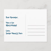 92e verjaardag - Leuk vuurwerkpatroon + Regenboog Briefkaart (Achterkant)