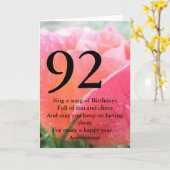 92ste Verjaardag Kaart (Gele Bloem)