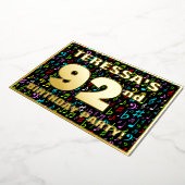 92ste verveegfeest — Mooie, Kleurrijke Muziek Symb Folie Uitnodiging (Gedraaid)