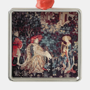 930 The Concert, Tapestry from Arras, 1420 Metalen Ornament