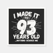 93 Jaar Oud Sarcastisch Meme Grappig 93e Verjaarda Servet (Voorkant)