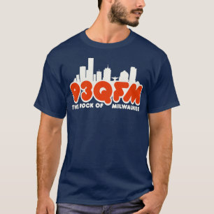 93 QFM The Rock of Milwaukee Defunct Radio Station T-shirt