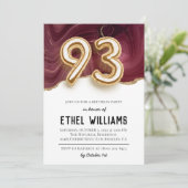 93e anniversaire de fête Invitation (Debout devant)