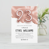 93e anniversaire de fête Invitation (Debout devant)