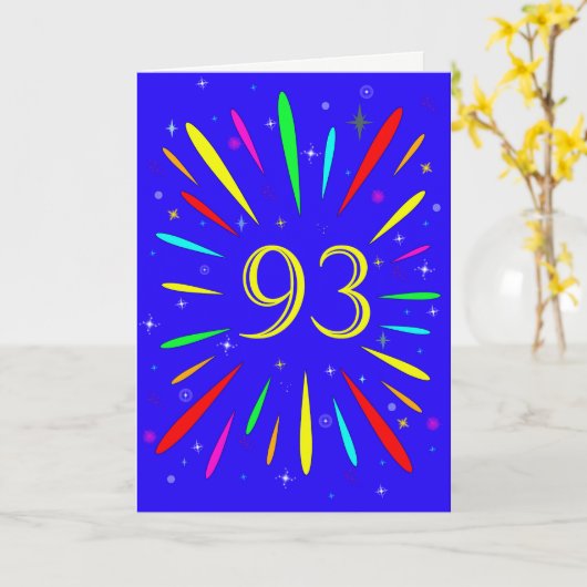 93e carte d'explosion anniversaire (Fleur jaune)