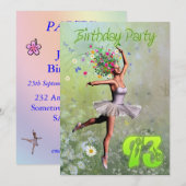 93e invitation à la fête d'anniversaire (Devant / Derrière)