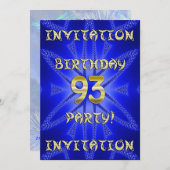 93e uitnodiging van de partij Birthday (Voorkant / Achterkant)