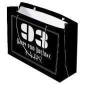 93e verjaardag ~ Art Deco Geïnspireerde look "93" Groot Cadeauzakje (Achterkant Gekanteld)