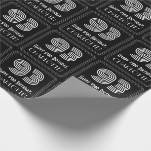 93e verjaardag: Art Deco geïnspireerde look "93" w Cadeaupapier